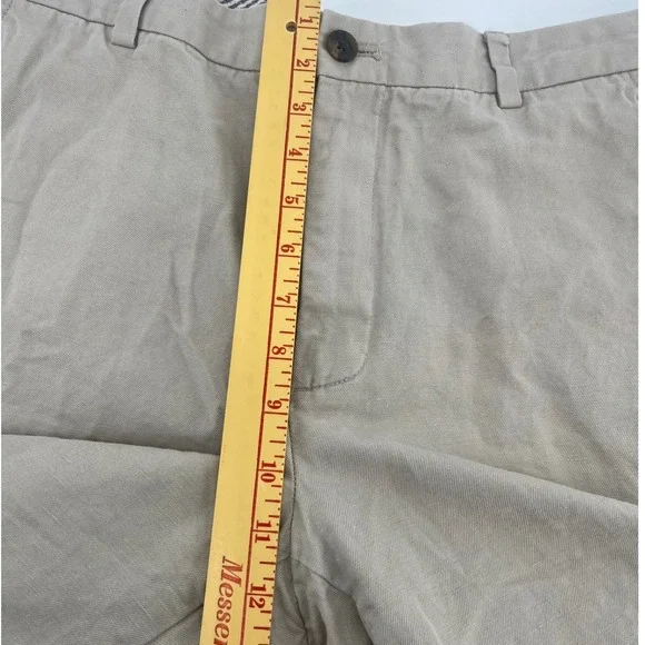 Brooks Brothers Clark Chinos Khaki Linen Cotton Irish Baird McNutt Mens 36x30 - Picture 7 of 9